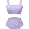 Lavender 1950s Floral Wide Strap Swimsuit 1 Lavender 1950s Floral Wide Strap Swimsuit -Retro Pulse Shop SCXL000475 1
