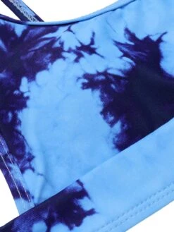Blue 1950s Tie-Dye Spaghetti Straps Swimsuit -Retro Pulse Shop SCXL000478 4