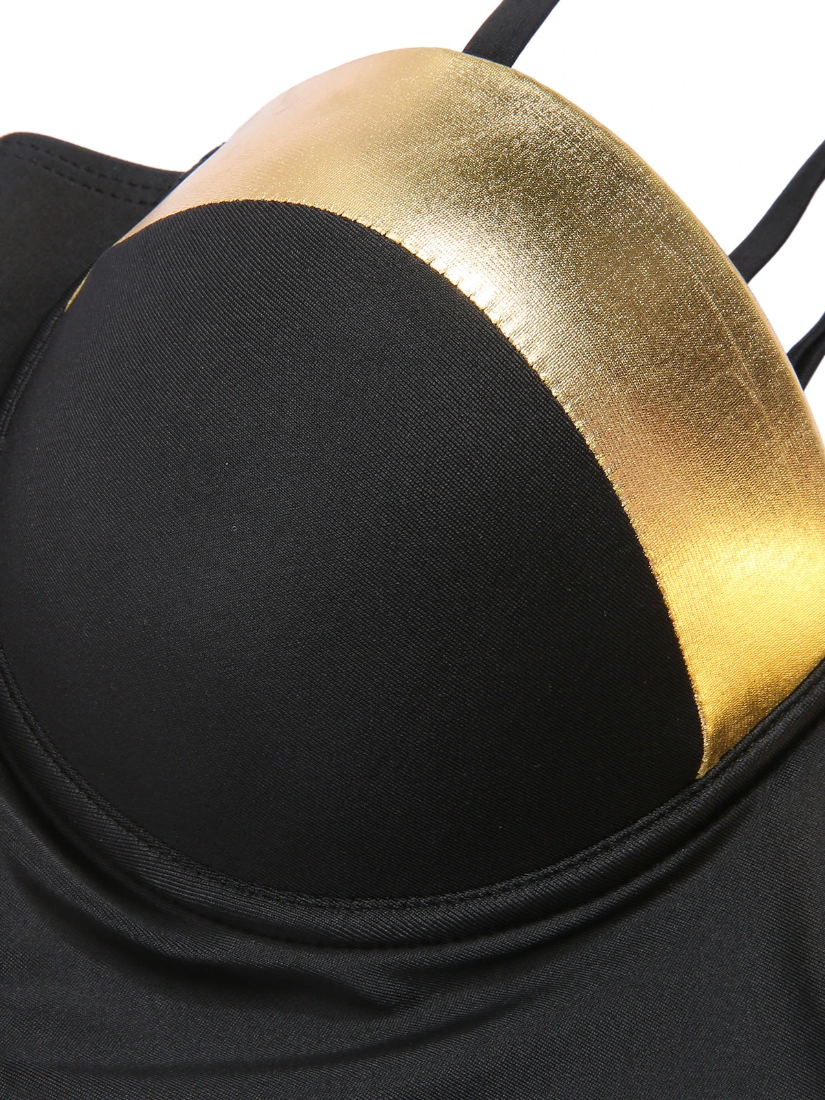 Black 1970s Spaghetti Strap Hollow One-Piece Swimsuit 6 Black 1970s Spaghetti Strap Hollow One-Piece Swimsuit - Image 4