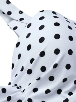 [Pre-Sale] White 1950s Spaghetti Strap Polka Dots Swimsuit -Retro Pulse Shop SCXL000506 6 compressed