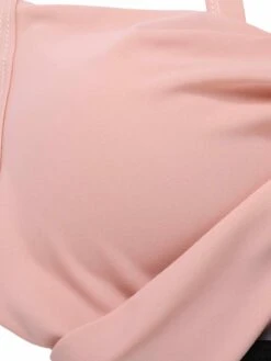 Pink & Black 1940s Hollow Waist Patchwork Swimsuit -Retro Pulse Shop SCXL000507 4