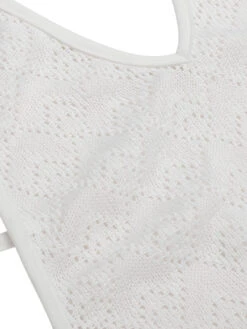 White 1960s Knitted Halter Dress Cover-Up -Retro Pulse Shop SCXL000515 4