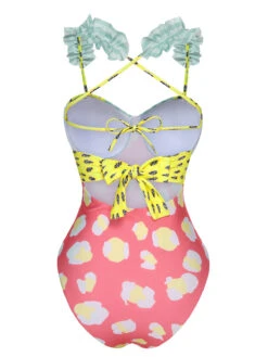 Multicolor 1950s Cartoon Patchwork Swimsuit -Retro Pulse Shop SCXL000523 3
