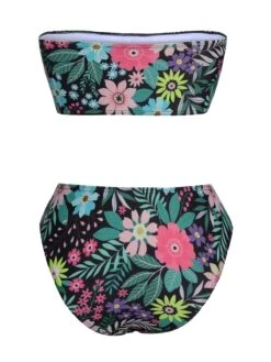 Black 1950s Bandeau Floral Swimsuit -Retro Pulse Shop SCXL000528 3 compressed