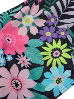 Black 1950s Bandeau Floral Swimsuit -Retro Pulse Shop SCXL000528 4 compressed