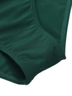 Green 1960s Stripe Shoulder Straps Swimsuit -Retro Pulse Shop SCXL000536 6