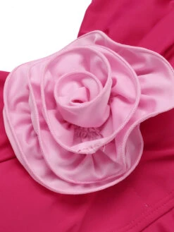 Rose Red 1930s 3D Rose Off Shoulder Swimsuit -Retro Pulse Shop SCXL000567 1 4