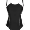 Black 1940s Contrast One-Piece Swimsuit -Retro Pulse Shop SCXL000570 1 compressed