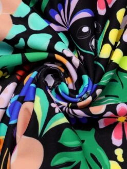 1950s Hippie Floral Strap One-Piece Swimsuit -Retro Pulse Shop SCXL000610 4