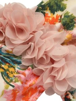 Pink 1950s 3D Lace Floral One-Shoulder Swimsuit -Retro Pulse Shop SCXL000625 5