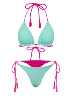 1950s Tie Back Backless Braided Bikini Set -Retro Pulse Shop SCXL000632 7