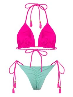 1950s Tie Back Backless Braided Bikini Set -Retro Pulse Shop SCXL000632 8