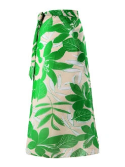 2PCS Green 1960s Plant Prints Halter Swimsuit & Long Cover-Up -Retro Pulse Shop SCXL000635 3 437a5d0f 2e55 43d0 9640 d4d0a9995ca0