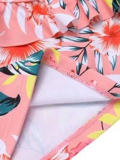 1930s Tropical Plants Ruffled V-Neck Tankini Set -Retro Pulse Shop SCXL000643 1 4