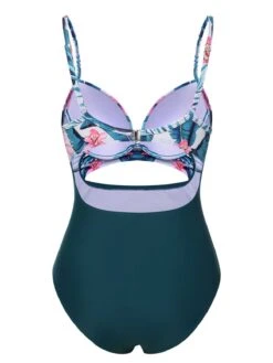 Lake Green 1930s Spaghetti Strap Floral Swimsuit -Retro Pulse Shop SCXL000656 1 3 compressed