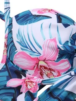 Lake Green 1930s Spaghetti Strap Floral Swimsuit -Retro Pulse Shop SCXL000656 1 4 compressed