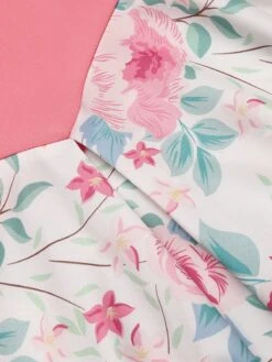 Pink 1950s Halter Floral Swing Dress -Retro Pulse Shop SVC016063 5