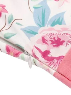 Pink 1950s Halter Floral Swing Dress -Retro Pulse Shop SVC016063 7