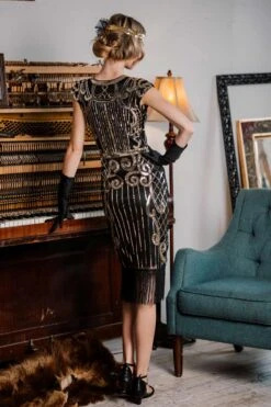 Black 1920s Sequined Flapper Dress 14 Black 1920s Sequined Flapper Dress -Retro Pulse Shop SVH034315 B 3 2dfaae74 bfec 4162 aeb4 e9f09550e5e6