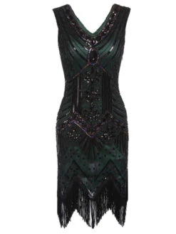 [US Warehouse] Dark Green 1920s Sequined Flapper Dress -Retro Pulse Shop SVH034316 DG 1 33092cf8 c74d 4730 b71c 037704cfae63