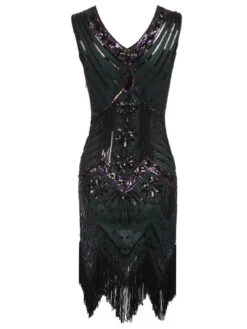 [US Warehouse] Dark Green 1920s Sequined Flapper Dress -Retro Pulse Shop SVH034316 DG 3 32cca7c2 ff00 4978 b2da 4c7a6690d586
