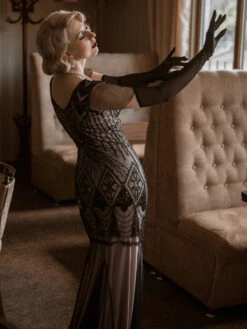 [US Warehouse] Pink 1920s Cap Sleeve Sequin Evening Dress -Retro Pulse Shop SVH034483 P H 7ac0b9bb d0f8 4b0f a218 86927c8b0f53