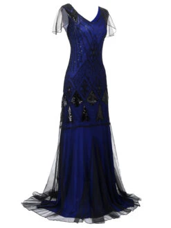 1920s Sequined Maxi Flapper Dress -Retro Pulse Shop SVH034483 WR 2