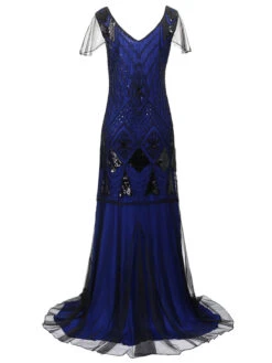 1920s Sequined Maxi Flapper Dress -Retro Pulse Shop SVH034483 WR 3