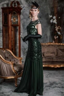 [US Warehouse] Green 1920s Sequin Maxi Flapper Dress -Retro Pulse Shop SVV031525 DG 4 4aa90724 26ed 4853 b123 b40ae1c390ae