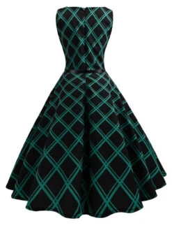 Green 1950s Plaid Belted Swing Dress -Retro Pulse Shop SVV031896 B 3 dresslink 07b0faba 6b9a 4fb8 a633 5ddf87c2a807