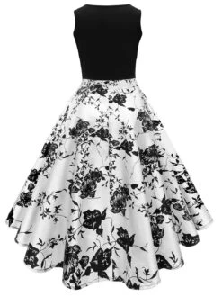 Black 1950s Floral Swing Dress -Retro Pulse Shop SVV032013 W 1 d1d5598d 48a1 4183 907c 8a2949be9fdb