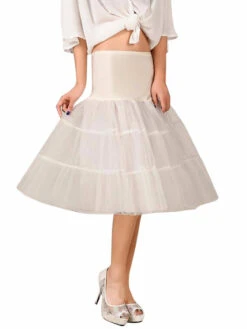 1950s Solid Petticoat Underskirt -Retro Pulse Shop SVV032045 W 2