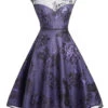 Purple 1950s Mesh Floral Swing Dress -Retro Pulse Shop c2831abc7349d543adb0b881462785d1