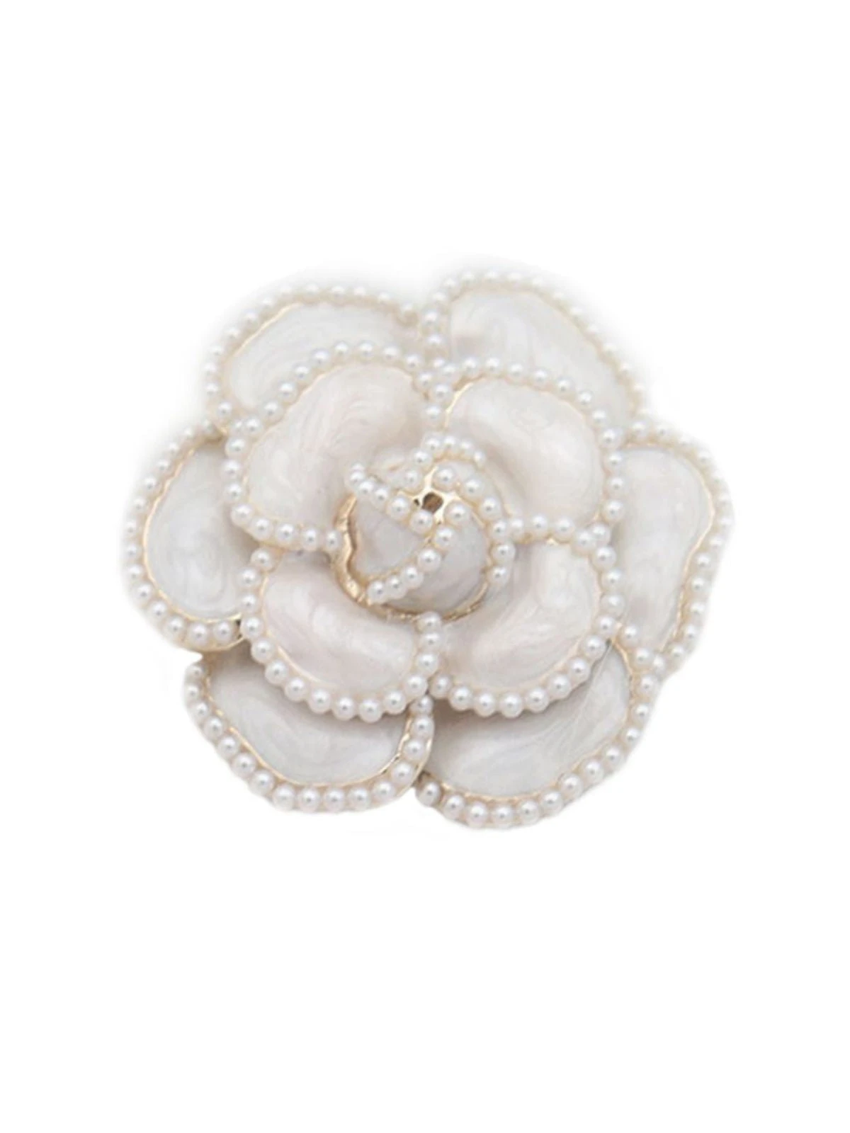 Retro Pearl Solid Floral Brooch 3 Retro Pearl Solid Floral Brooch