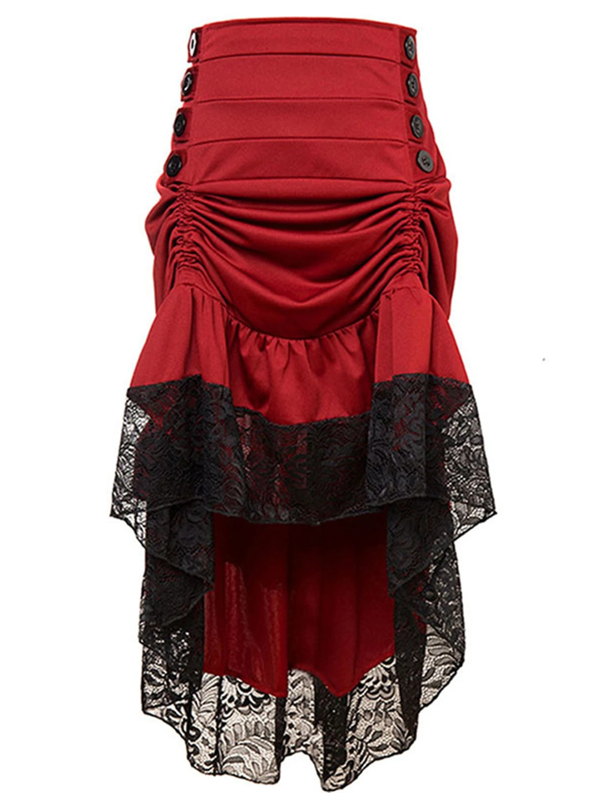 Halloween Solid Lace Gothic Ruffle Skirt 3 Halloween Solid Lace Gothic Ruffle Skirt