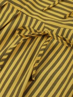 Yellow 1950s Bow Striped Swing Dress -Retro Pulse Shop wusihui 4